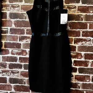 Buffalo David Bitton Black Lace & Faux Leather Dress